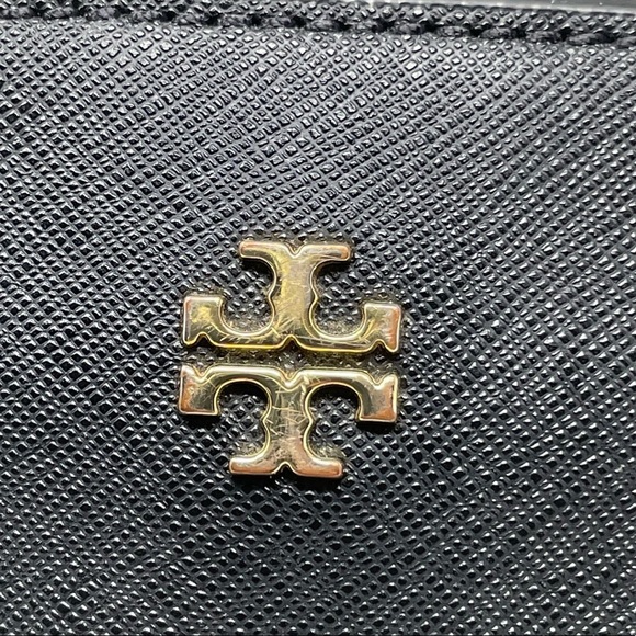 Tory Burch York Black Leather Large Buckle Tote - Picture 11 of 12